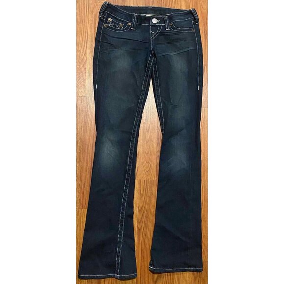 True Religion Gina Rockstar Denim Jeans Boot Womens 26 Made in USA - Picture 2 of 9